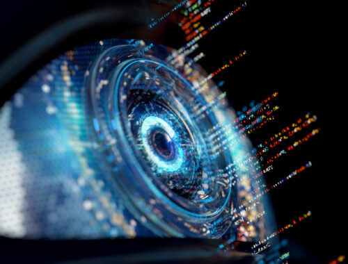 Eye Digital Data - AI Artificial Intelligence and program code