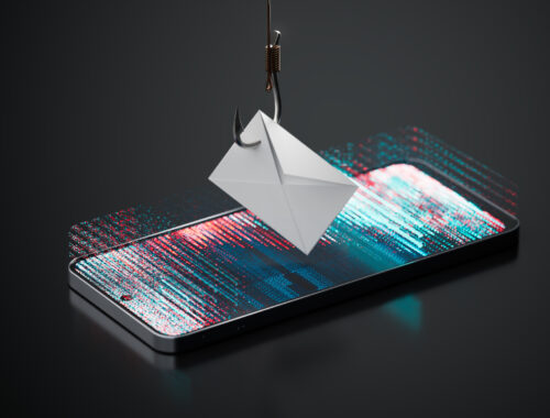 Phishing Cyber Security Fingerprint Ransomware Email Encrypted Technology, Digital Information Protected Secured